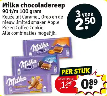 Kruidvat Milka chocoladereep aanbieding