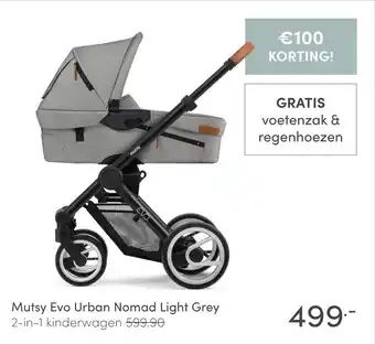 Baby & Tiener Mutsy Evo Urban Nomad Light Grey aanbieding