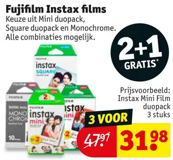 Kruidvat Fujifilm Instax films aanbieding