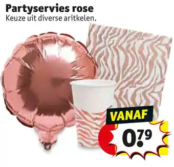 Kruidvat Partyservies rose aanbieding