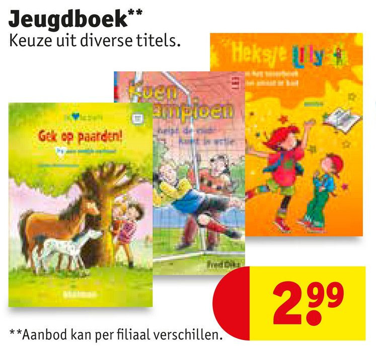 Jeugdboek aanbieding bij Kruidvat