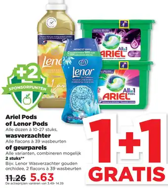 PLUS Ariel Pods of Lenor Pods aanbieding