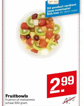 Coop Fruitbowls 500g aanbieding