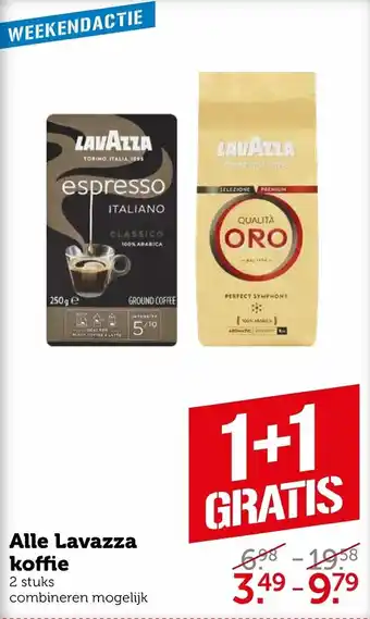 Coop Lavazza Koffie 1+1 aanbieding