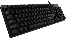 Amazon Logitech G512 CARBON Mechanisch Gaming Toetsenbord, LIGHTSYNC RGB, GX Red SWitches, USB-Passthrough, Aluminium-Magnesium behu aanbieding