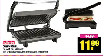 Big Bazar CONTACTGRILL 22,5x14 cm, 700 watt Met antiaanbaklaag, dus gemakkelijk te reinigen aanbieding