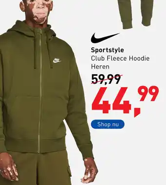 Intersport Sportstyle Club Fleece Hoodie Heren aanbieding