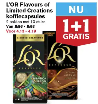 Hoogvliet L or flavours of limited creations koffiecapsules aanbieding