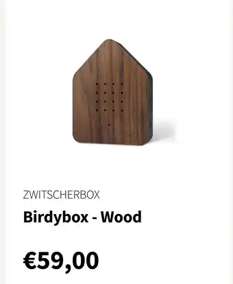 Nijhof ZWITSCHERBOX Birdybox - Wood aanbieding