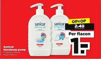 PLUS Sanicur Handzeep Pomp Original Of Dermo aanbieding