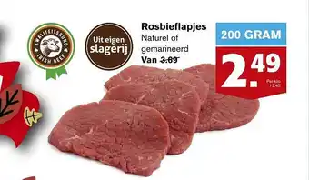 Hoogvliet Rosbieflapjes Naturel Of Gemarineerd aanbieding