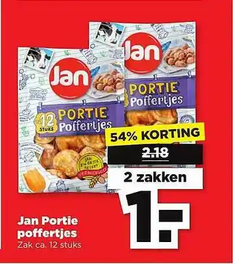 PLUS Jan Portie Poffertjes 54% Korting aanbieding