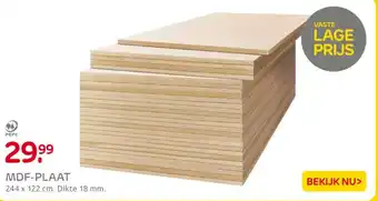 Praxis MDF-PLAAT aanbieding