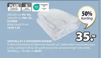 Jysk VEOFJELLET 4-SEIZOENEN DEKBED aanbieding