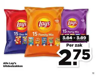 PLUS Alle Lay's Uitdeelzakken aanbieding