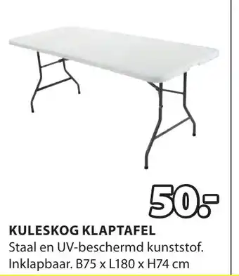 Jysk KULESKOG KLAPTAFEL aanbieding