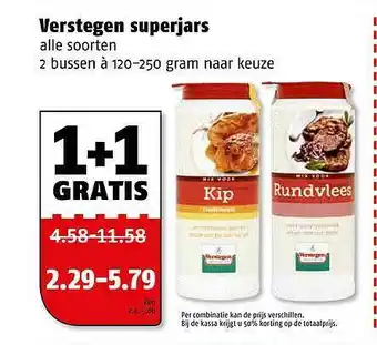 Poiesz Verstegen Superjars 1+1 Gratis aanbieding