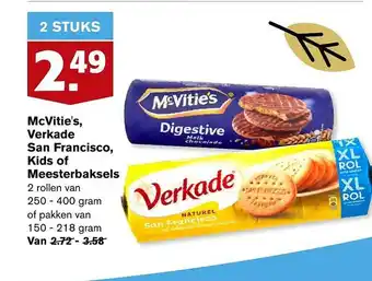 Hoogvliet McVitie's, Verkade San Francisco, Kids Of Meesterbaksels aanbieding