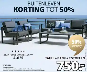 Jysk JUTLANDIA VONGE LOUNGESET aanbieding