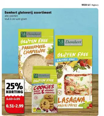 Poiesz Damhert Glutenvrij Assortiment 25% Korting aanbieding