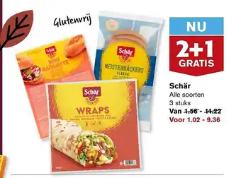 Hoogvliet Schär 2+1 Gratis aanbieding