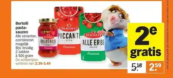 Albert Heijn Bertolli Pastasauzen aanbieding