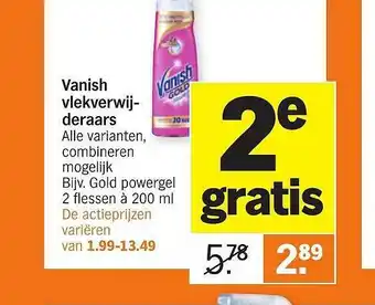 Albert Heijn Vanish Vlekverwijderaars aanbieding