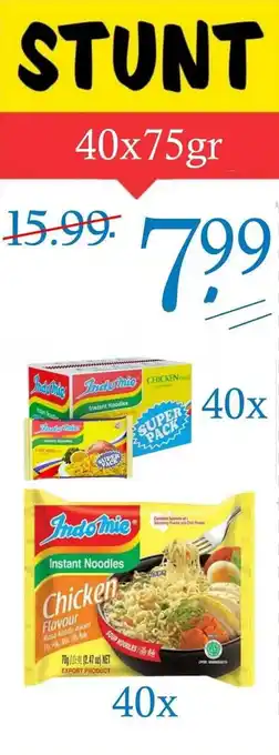 ADL markt Indomie Instant Noodles Chicken 40x75gr aanbieding