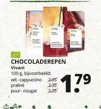 Natuurwinkel Chocoladerepen Vivani aanbieding