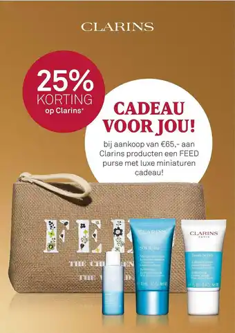 Mooi parfumerie Op Clarins 25% Korting aanbieding