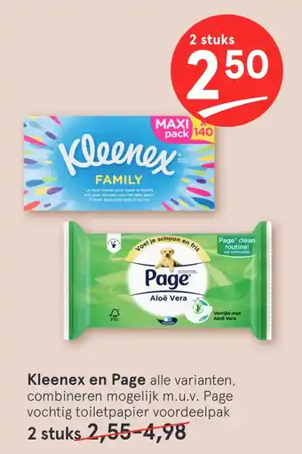 Etos Kleenex en Page aanbieding