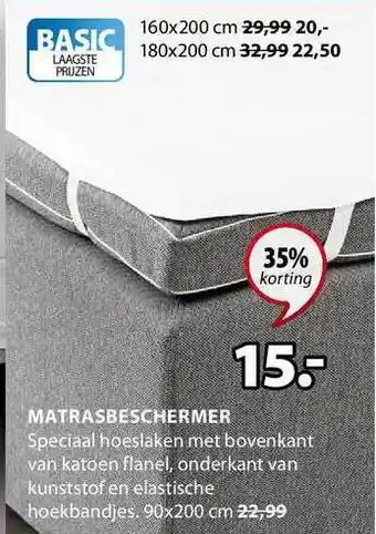 Jysk Matrasbeschermer aanbieding