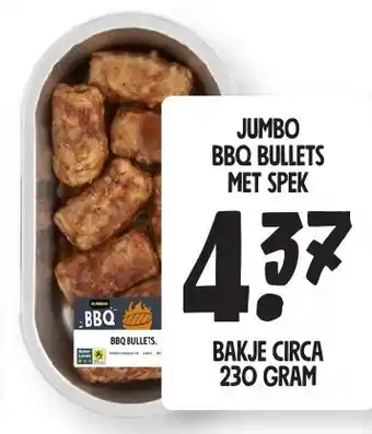 Jumbo Bbq bullets met spek 230 gram aanbieding