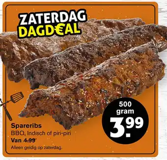 Hoogvliet Spareribs 500 gram aanbieding