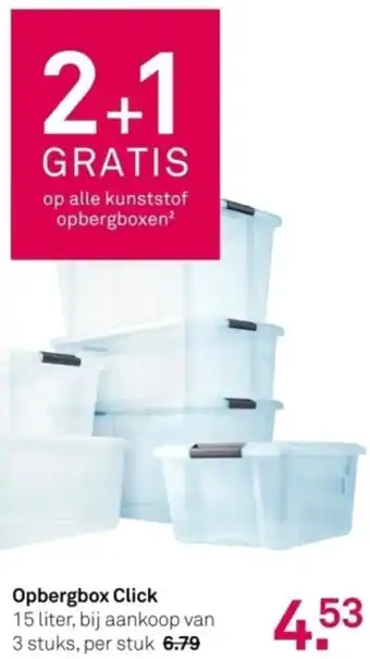 Karwei Opbergbox Click 15 liter aanbieding