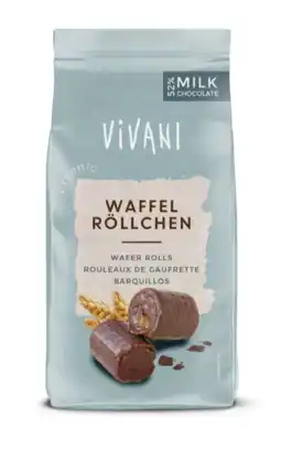 De Online Drogist Vivani Wafer Rolls Melkchocolade aanbieding