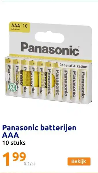 Action Panasonic batterijen AAA aanbieding