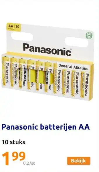 Action Panasonic batterijen AA aanbieding