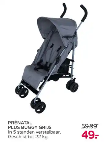 Prenatal Prénatal plus buggy grijs 22kg aanbieding