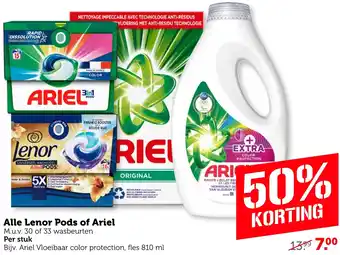 Coop Alle Lenor Pods of Ariel aanbieding