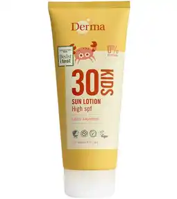 De Online Drogist Derma Kids SPF30 Zonnelotion aanbieding