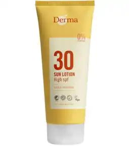 De Online Drogist Derma Sun Lotion Parfumvrij SPF30 aanbieding