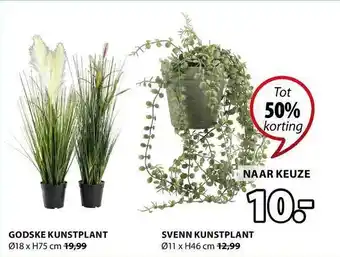 Jysk Godske Kunstplant Of Svenn Kunstplant Tot aanbieding