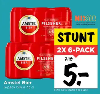 Vomar Voordeelmarkt Amstel Bier 6-pack aanbieding