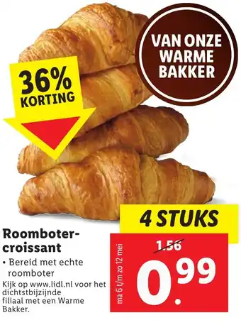 Lidl Roomboter croissant aanbieding