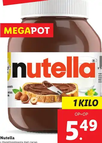 Lidl Nutella 1 kilo aanbieding