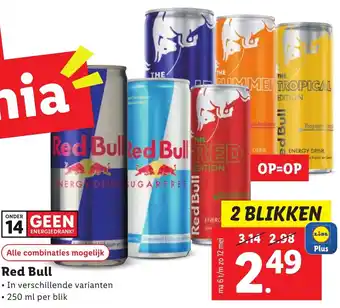 Lidl Red bull aanbieding