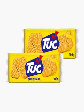 Flink LU TUC Mini Crackers Original 100g 2x aanbieding