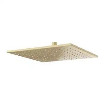 Sanitairwinkel.nl Crosswater Zion hoofddouche - 30cm - vierkant - geborsteld messing (goud) aanbieding