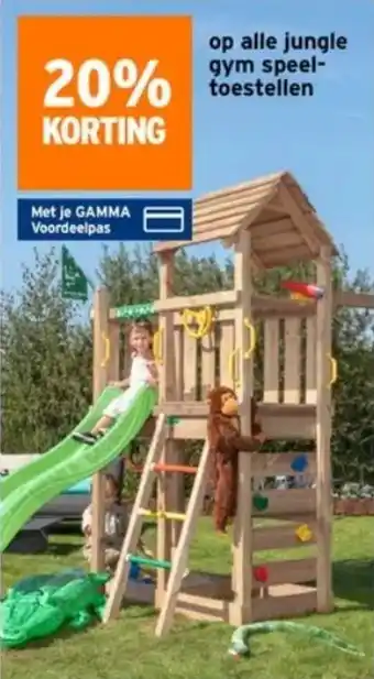 GAMMA op alle jungle gym speeltoestellen aanbieding